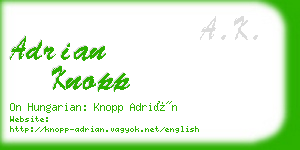 adrian knopp business card